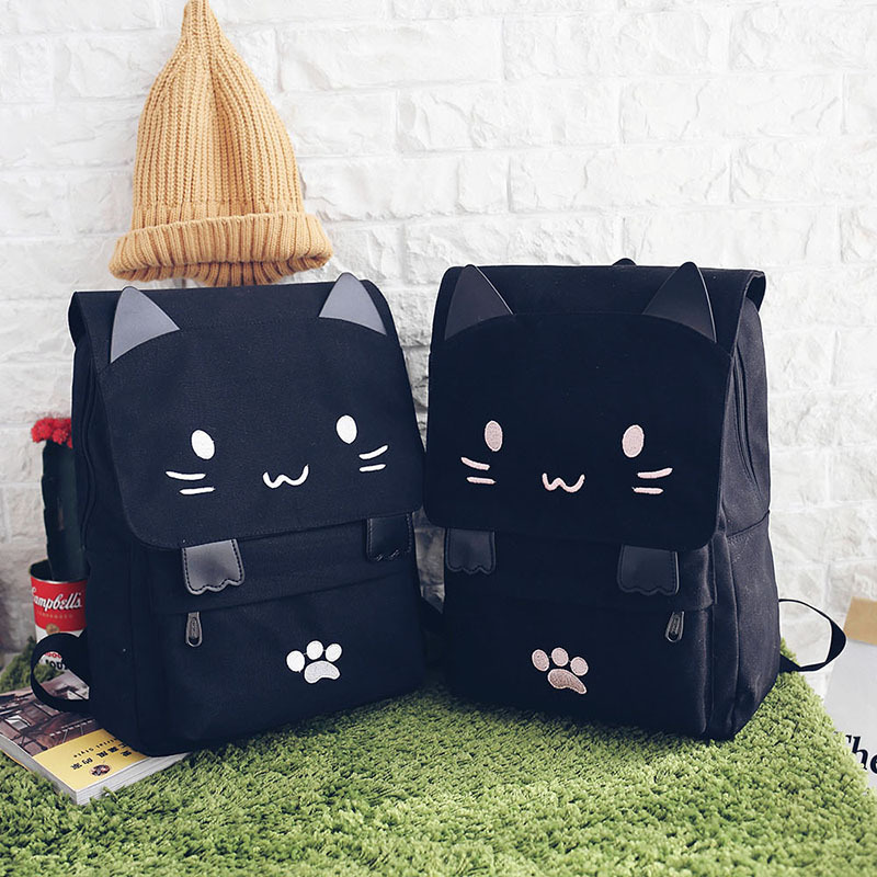 Mini Backpack Women - Japanese Stupid Cute 3D Cat Large