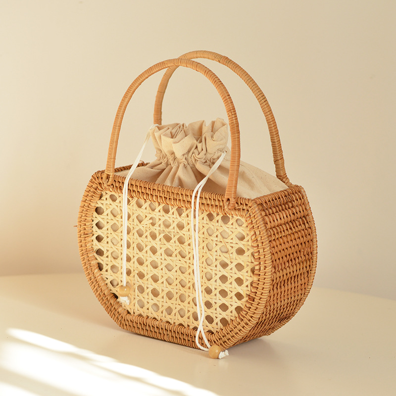 Basket Bag Wicker - Giày Rỗng Mây Giỏ Túi Len
