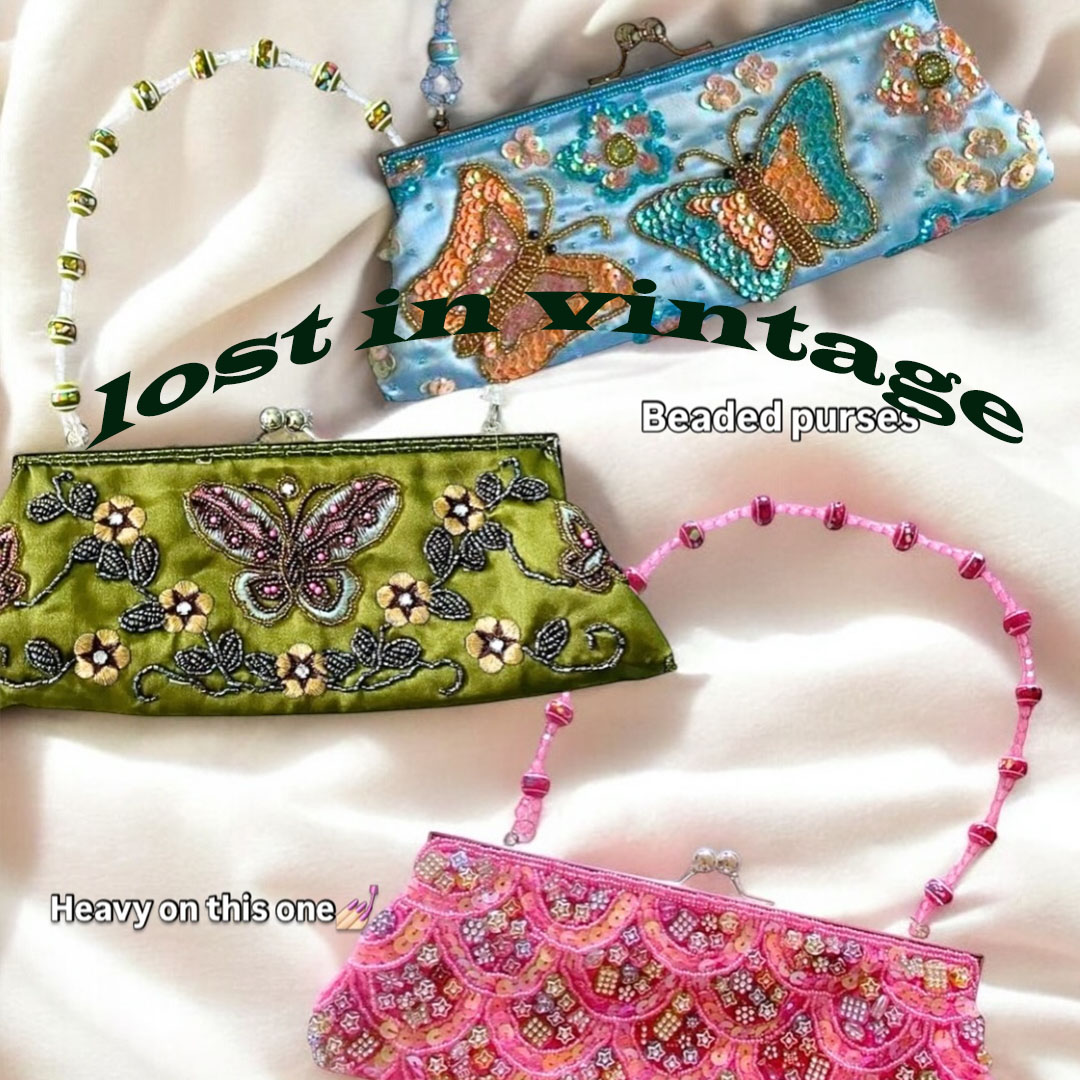 Women Bags Offers - Lost in Vintage Hand-embroidered Glitter Beading
