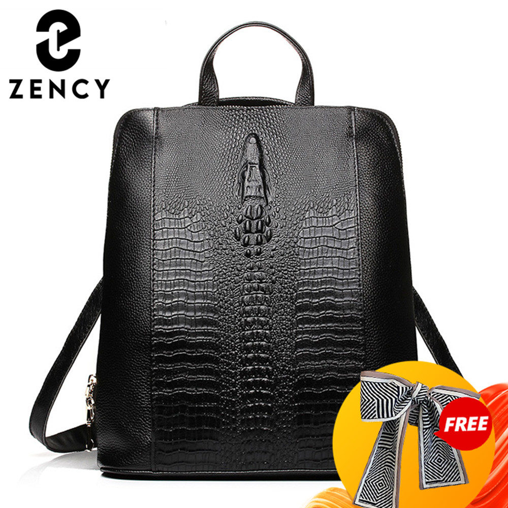 Mini Backpack Women - Zency 100% Genuine Leather Knapsack Ladies
