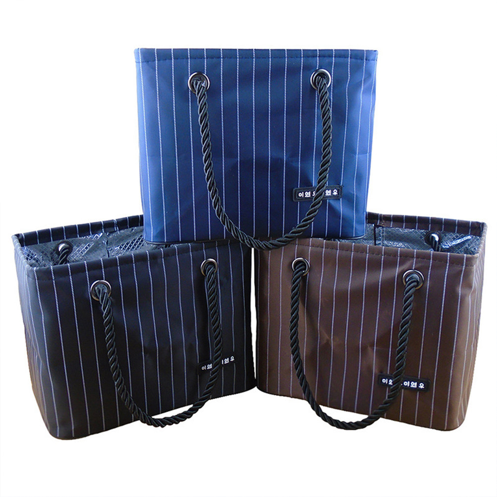 Basket Bag Wicker - Foldable Waterproof Bath Shower Bag Oxford