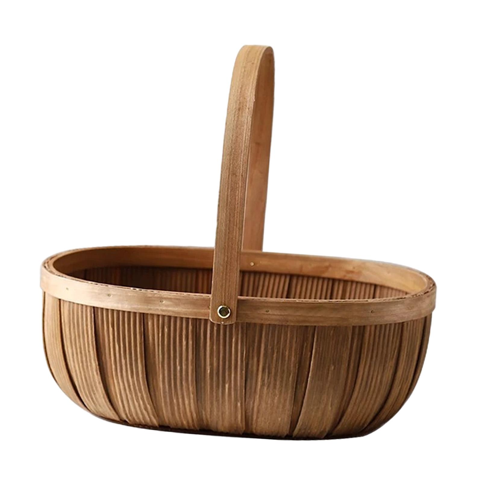 Wood Chip Picnic Basket with H - đánh giá và giá Basket Bag Wicker