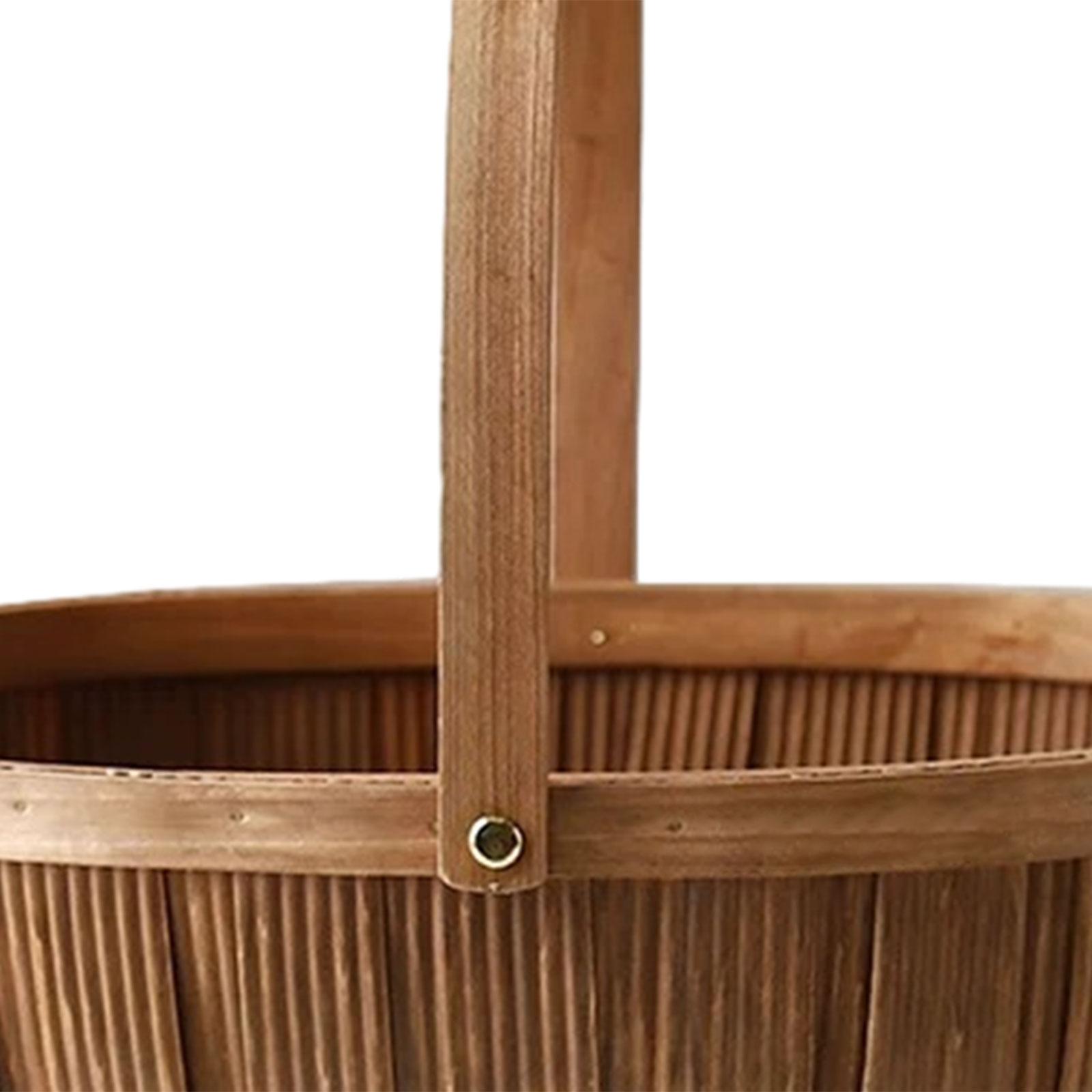 Wood Chip Picnic Basket with H - đánh giá và giá Basket Bag Wicker