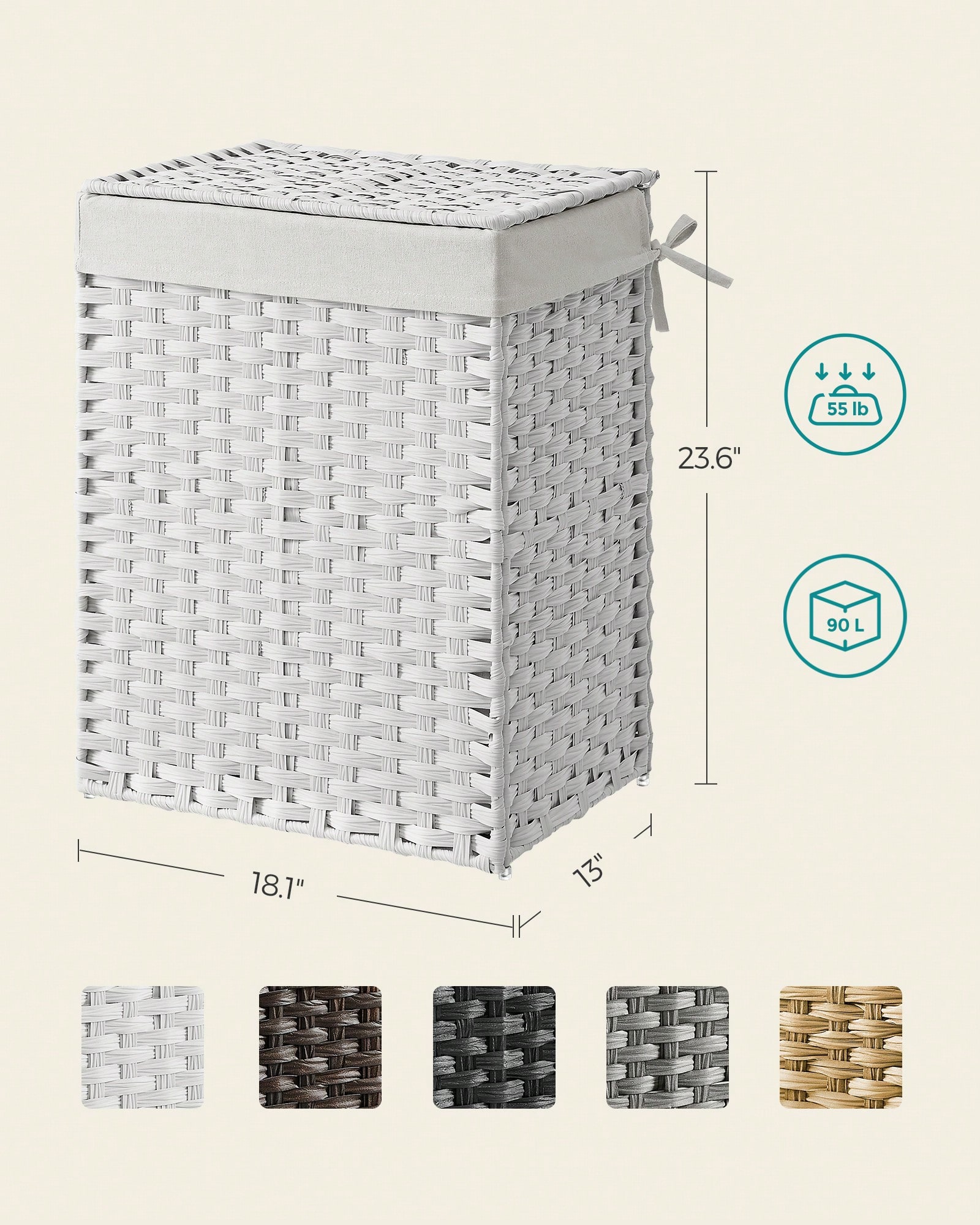 90L Handwoven Laundry Hamper M - đánh giá và giá Basket Bag Wicker