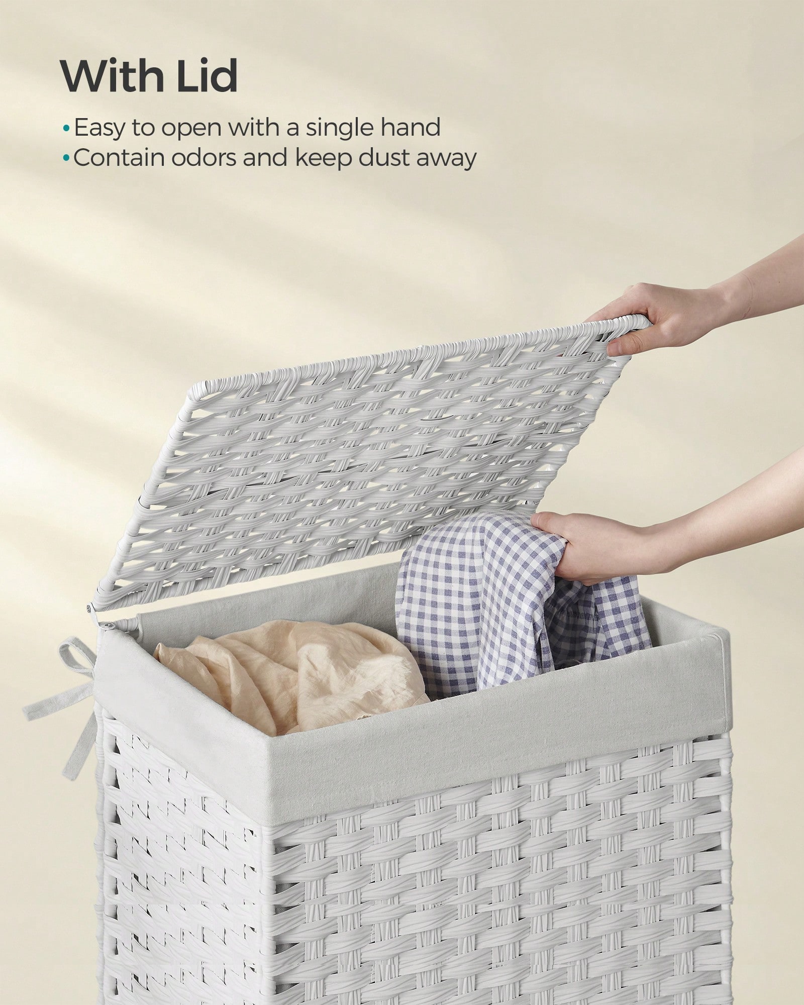90L Handwoven Laundry Hamper M - đánh giá và giá Basket Bag Wicker