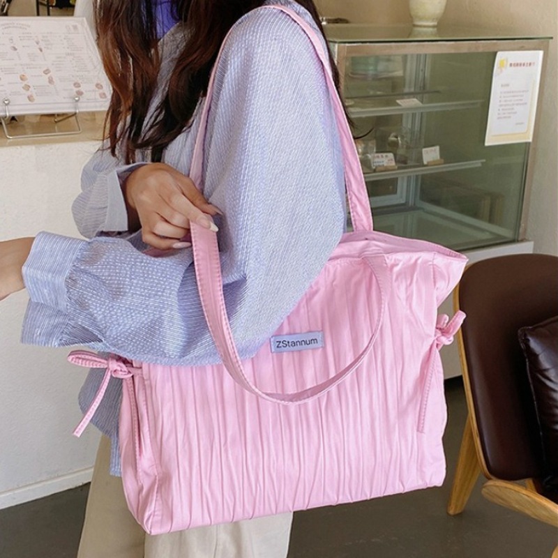 Women Foldable Striped Nylon D - đánh giá và giá Women Bags For Office Use