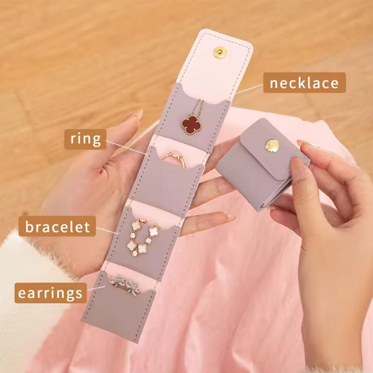Portable Multi-pocket Jewelry  - đánh giá và giá Women Bags Office