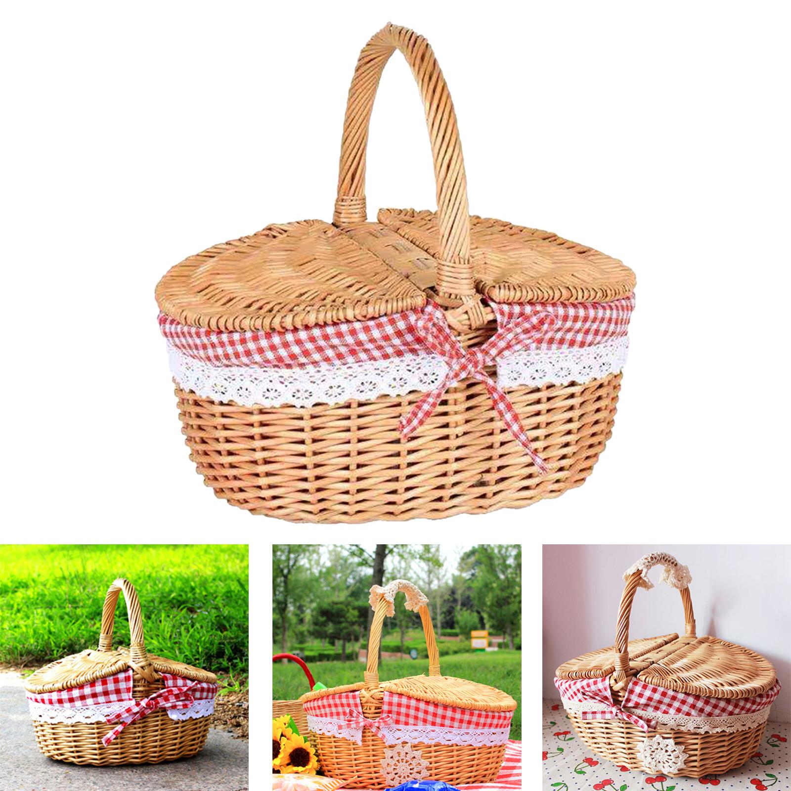 Handwoven Wicker Picnic Basket - đánh giá và giá Basket Bag Wicker