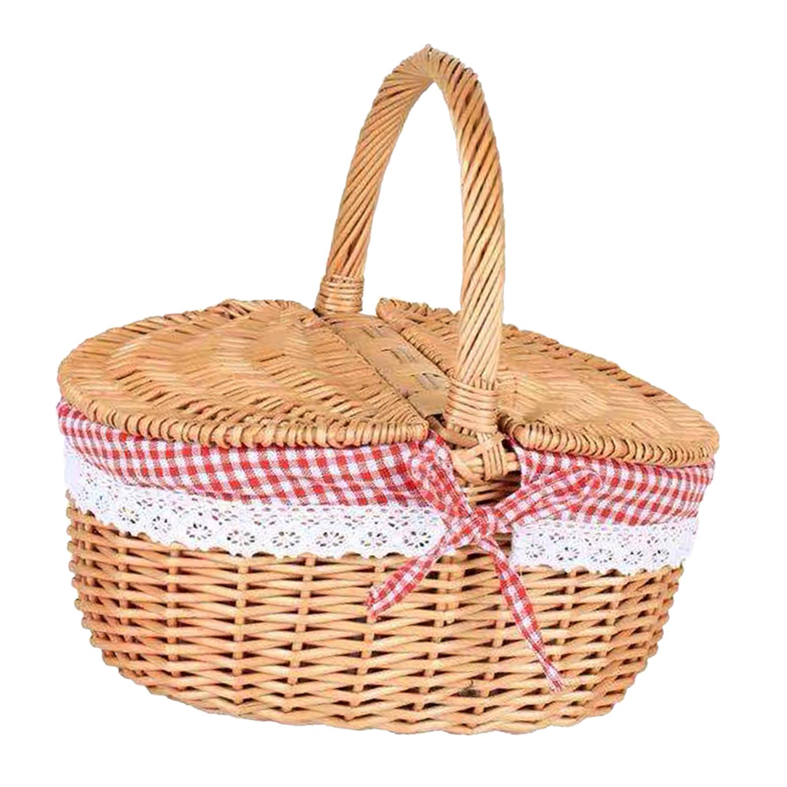 Handwoven Wicker Picnic Basket - đánh giá và giá Basket Bag Wicker
