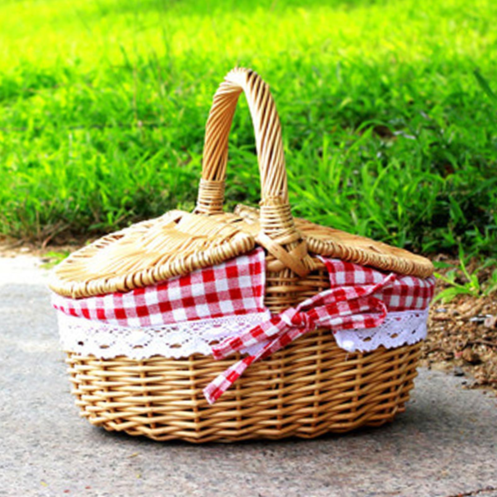 Handwoven Wicker Picnic Basket - đánh giá và giá Basket Bag Wicker