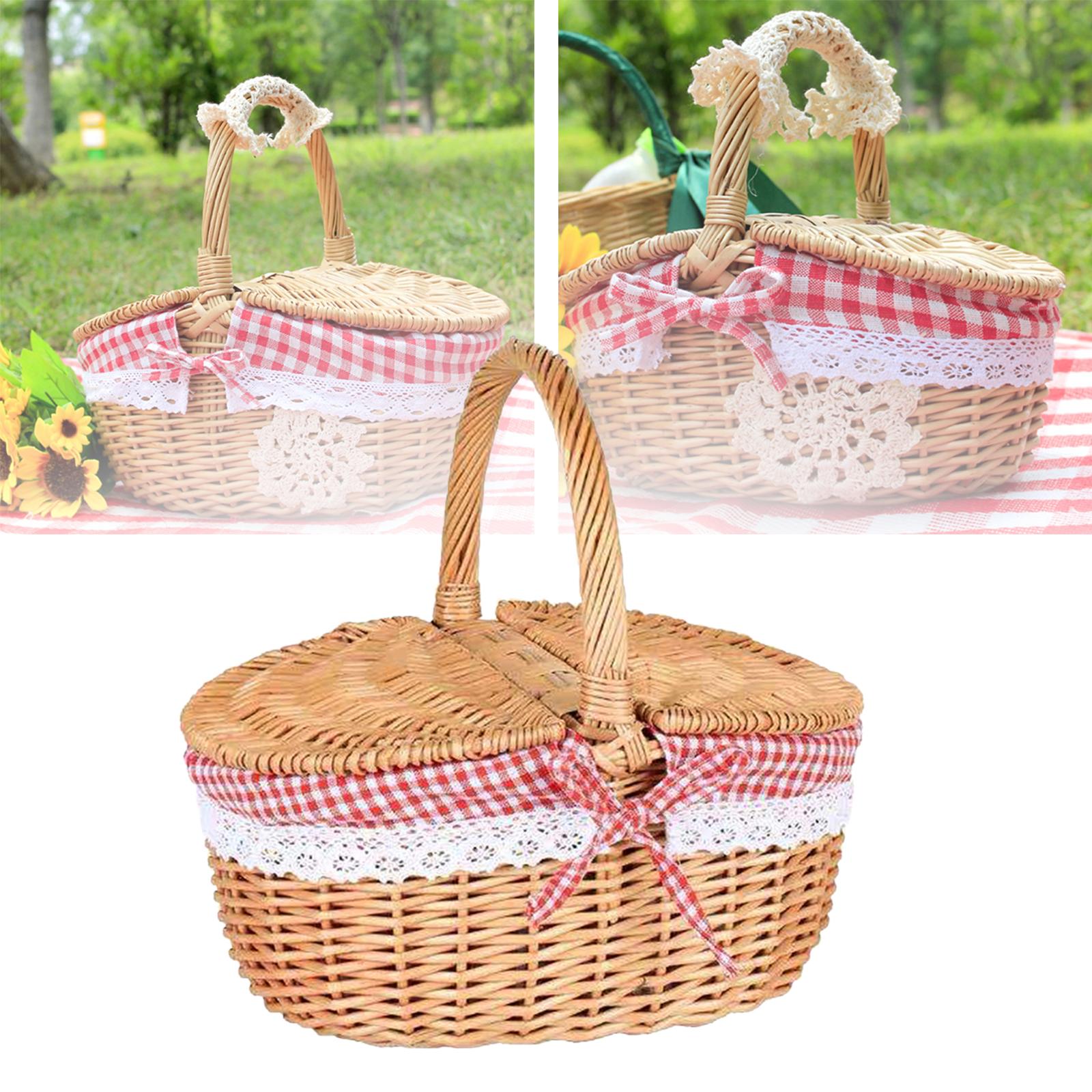 Handwoven Wicker Picnic Basket - đánh giá và giá Basket Bag Wicker