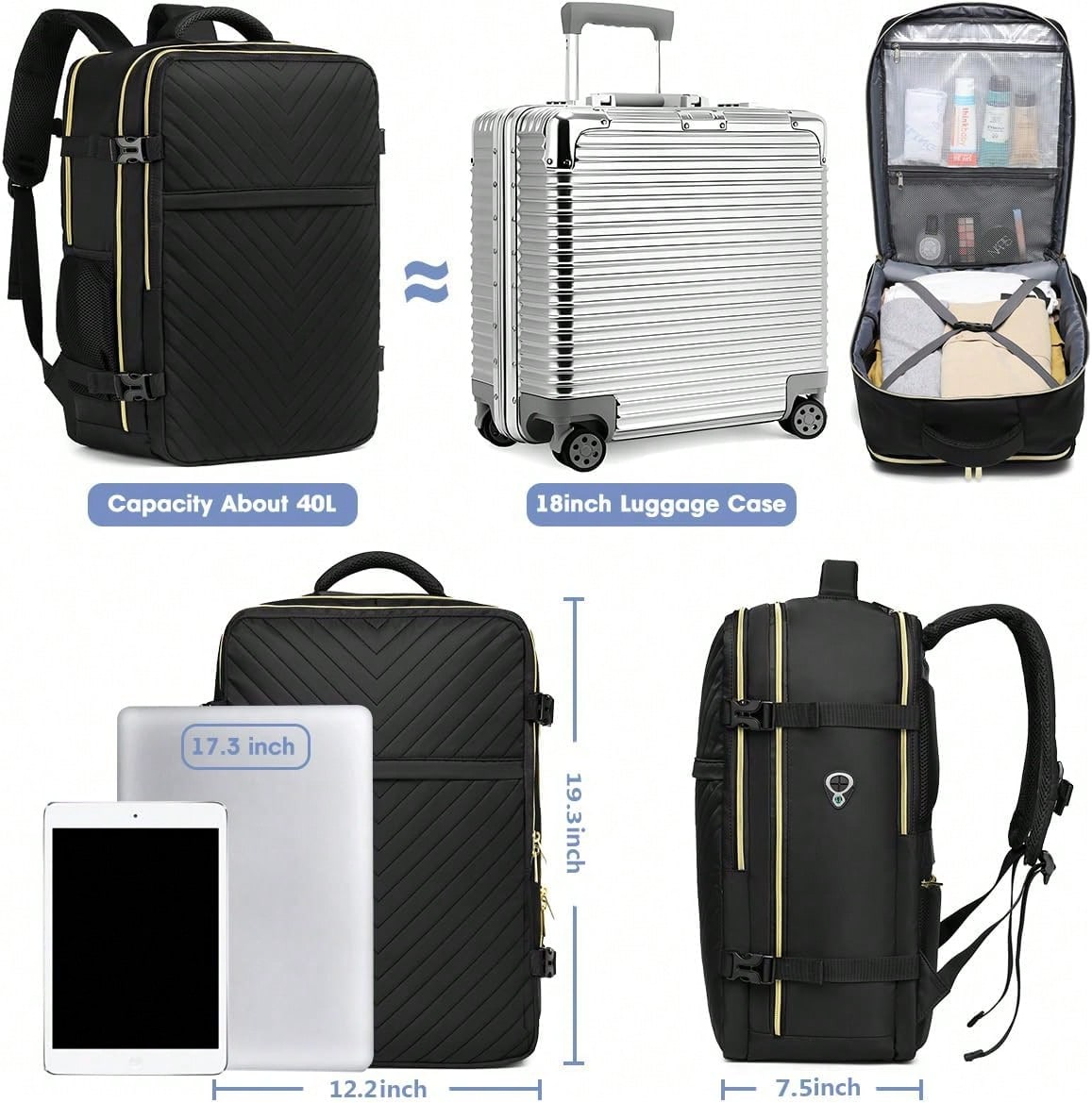 Large Carry On Travel Backpack - đánh giá và giá Women'S Bag