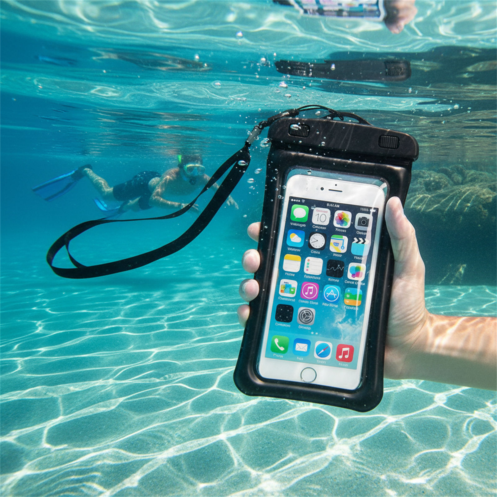Blue Black Waterproof Phone Ba - đánh giá và giá Women Bags Waterproof