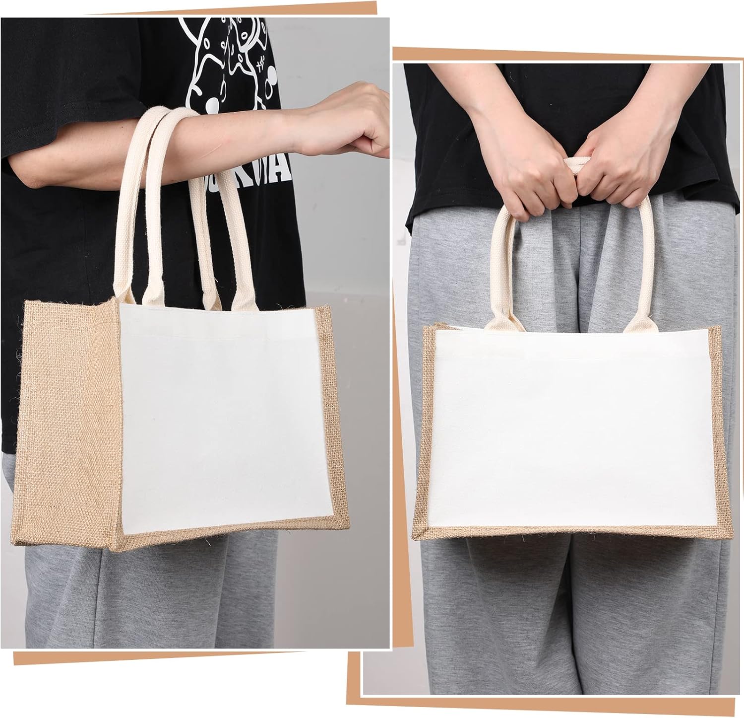 16 Pack Burlap Tote Bags Jute  - đánh giá và giá Women Bags For Eid