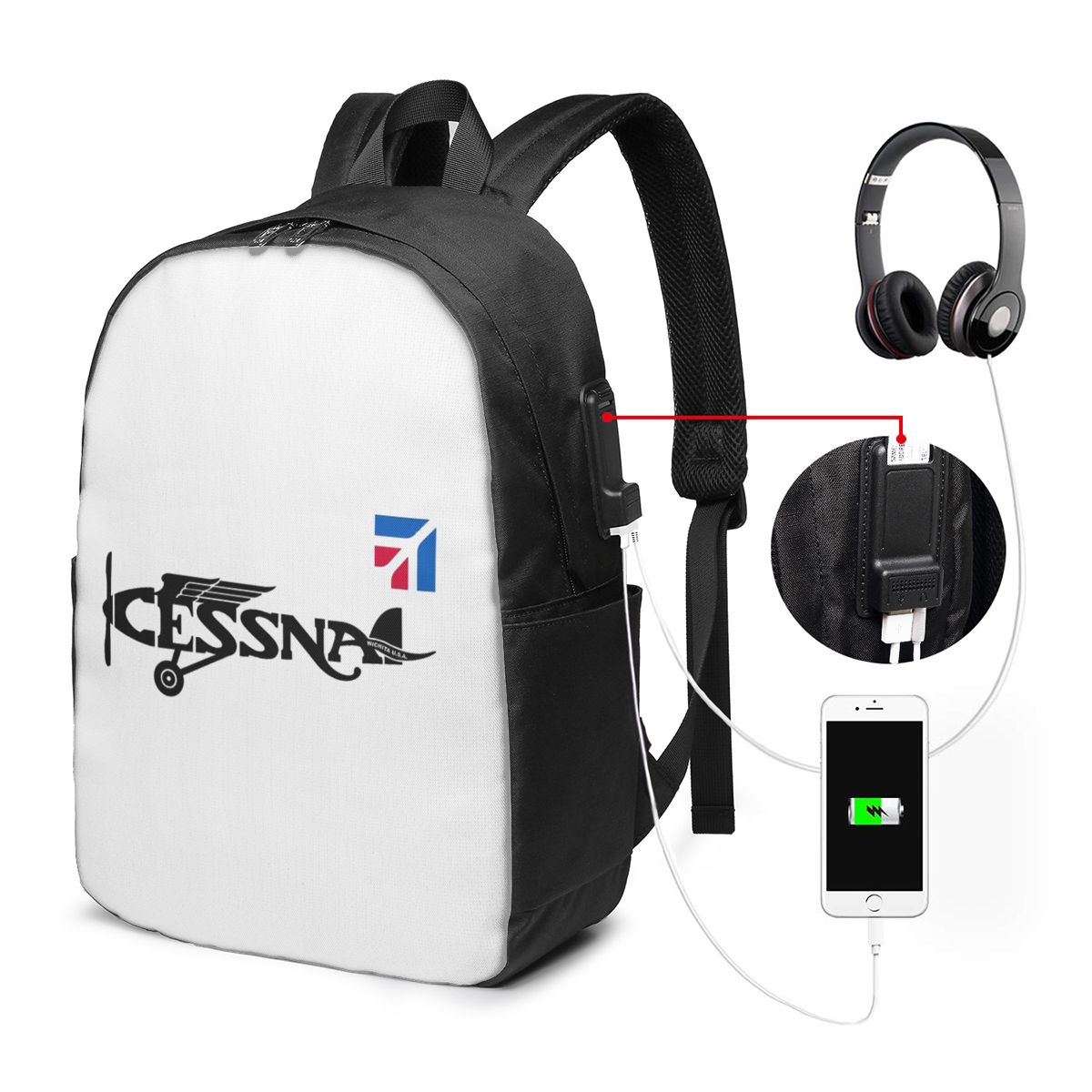 Cessna Logo Backpack Travel No - đánh giá và giá Women'S Bag