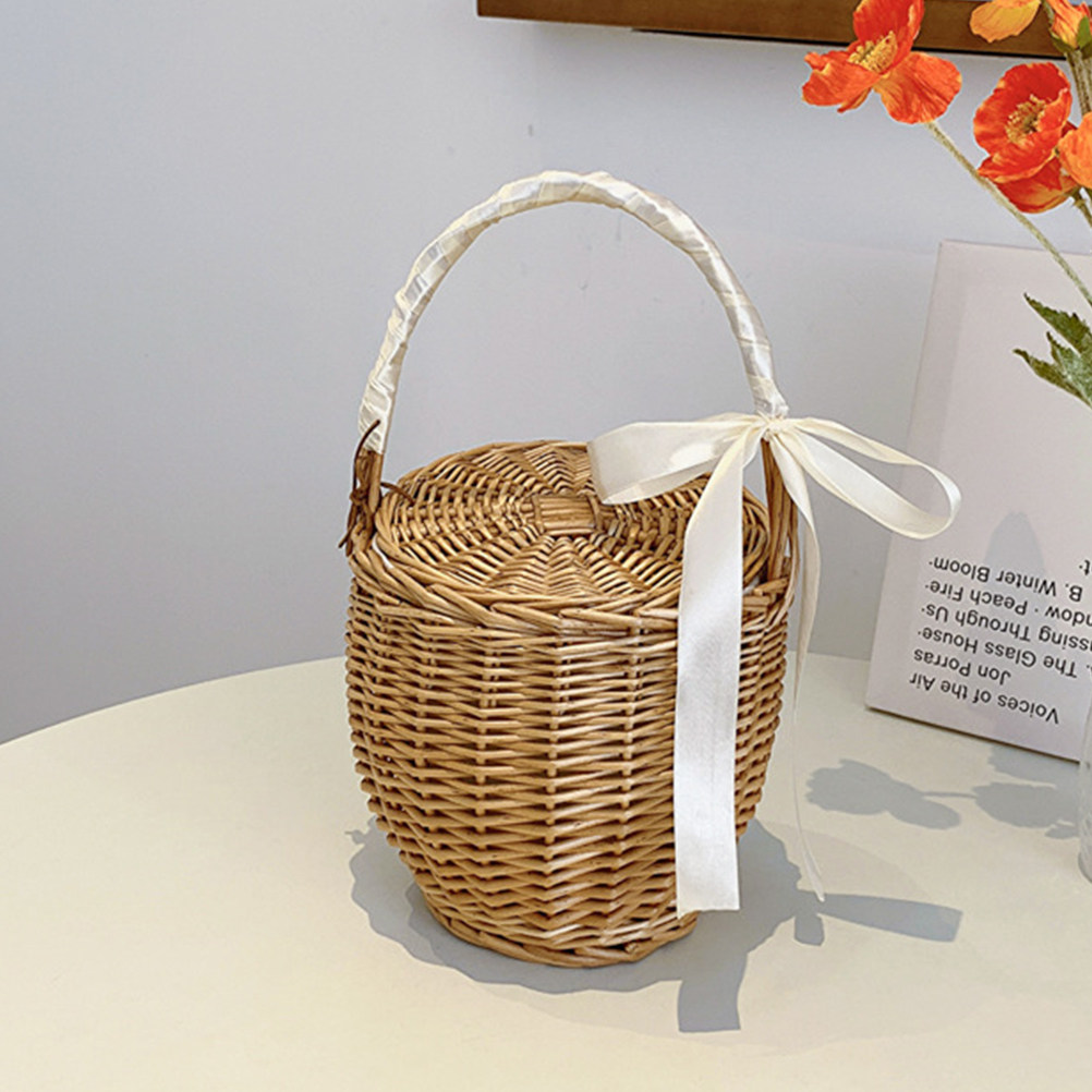 French Style Woven Handheld Pi - đánh giá và giá Basket Bag Wicker