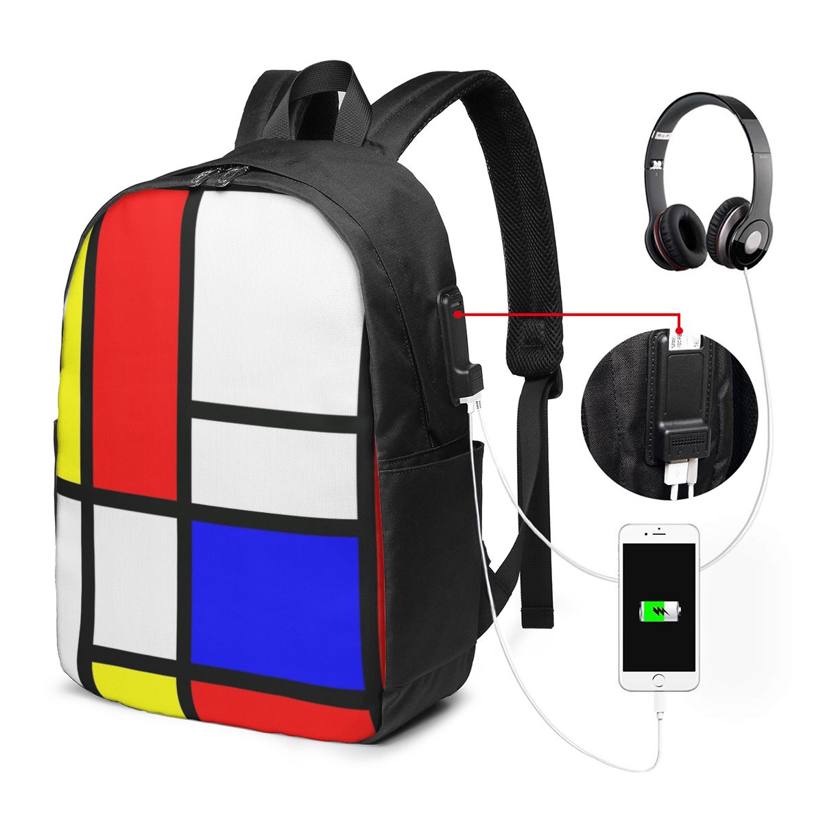 Piet Mondrian Composition  Bac - đánh giá và giá Women'S Bag