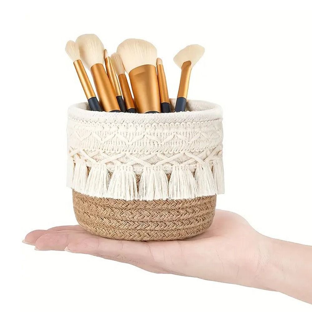Tassels Desktop Storage Basket - đánh giá và giá Basket Bag Wicker