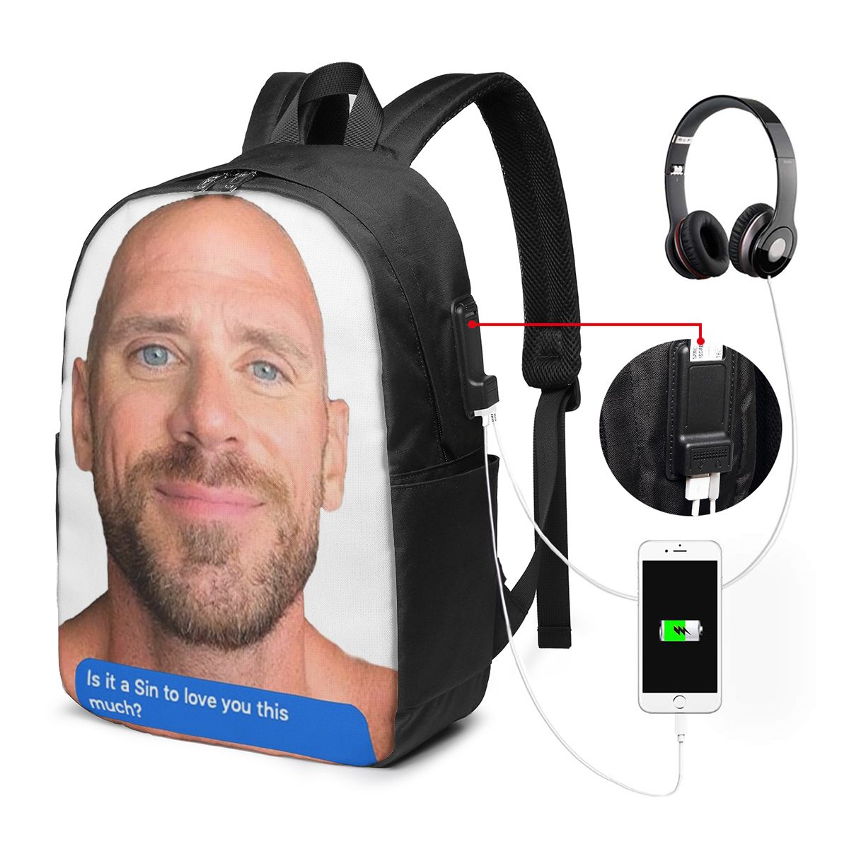 Johnny Sins Flirty Text Bubble - đánh giá và giá Women'S Bag