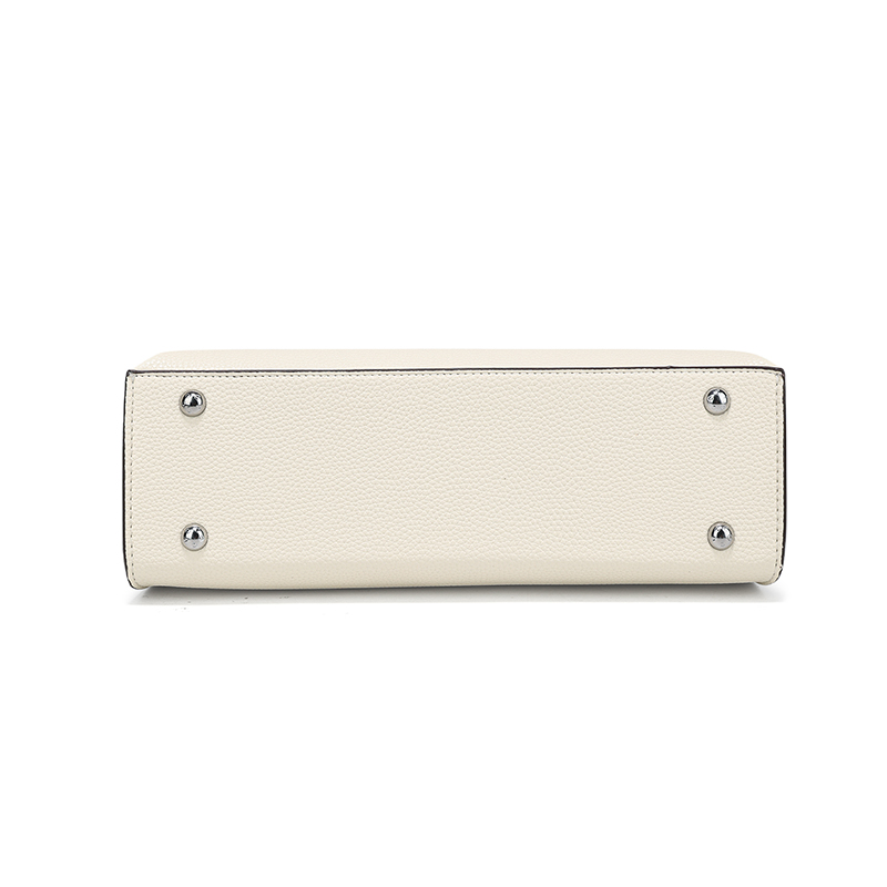 Women Off White Pebbled Leathe - đánh giá và giá Top Handle Structured