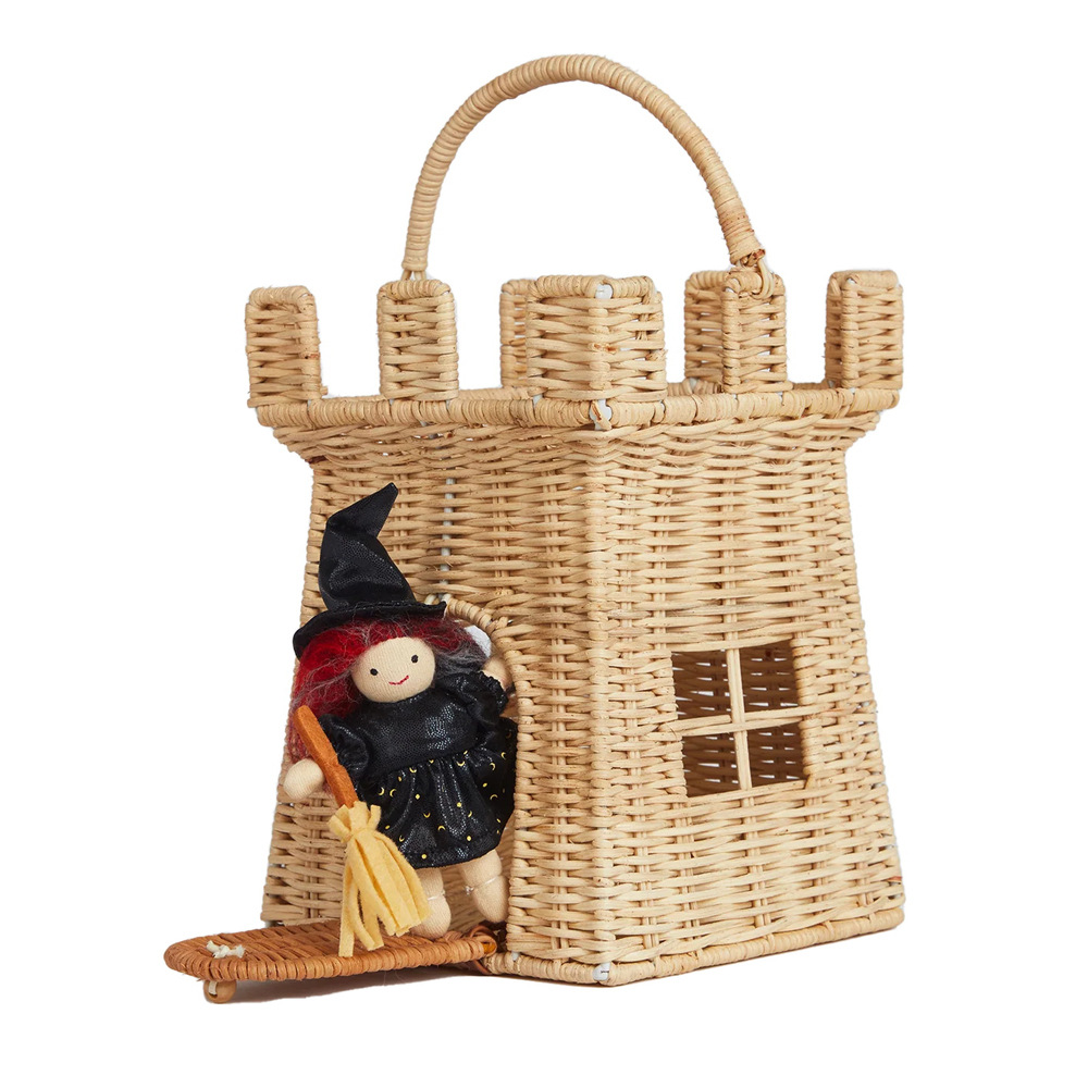 Handmade Castle Design Rattan  - đánh giá và giá Basket Bag Wicker
