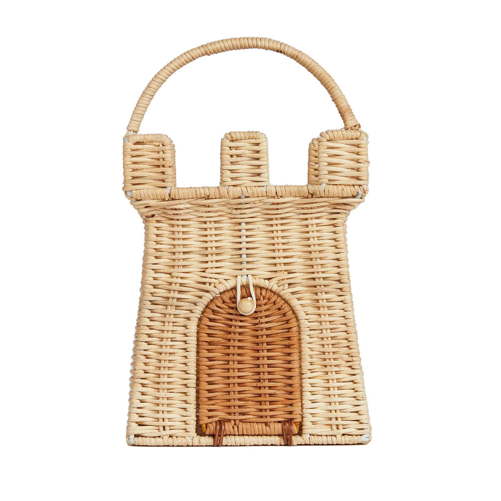Handmade Castle Design Rattan  - đánh giá và giá Basket Bag Wicker
