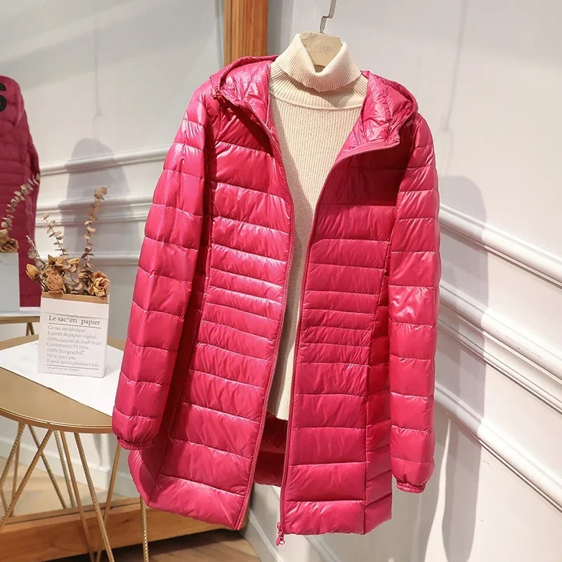 Female Long Down Jacket Light  - đánh giá và giá Women Bags Office