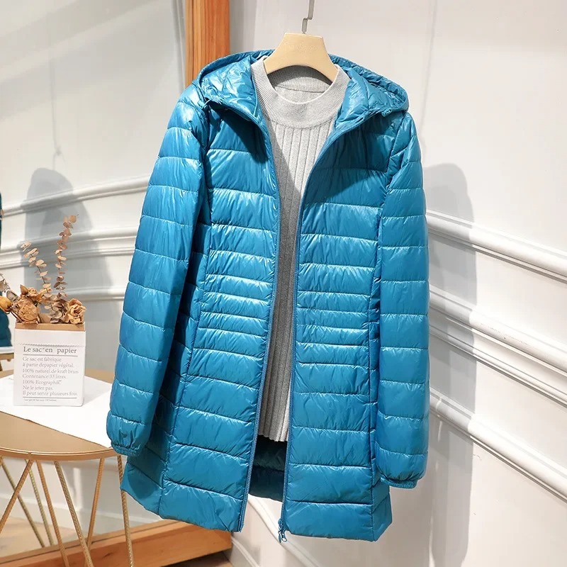 Female Long Down Jacket Light  - đánh giá và giá Women Bags Office