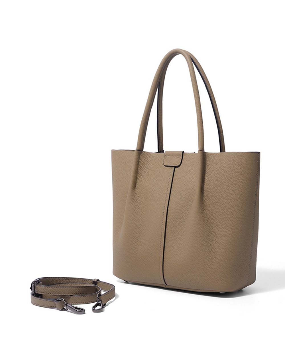 Textured Genuine Leather Handb - đánh giá và giá Top Handle Structured