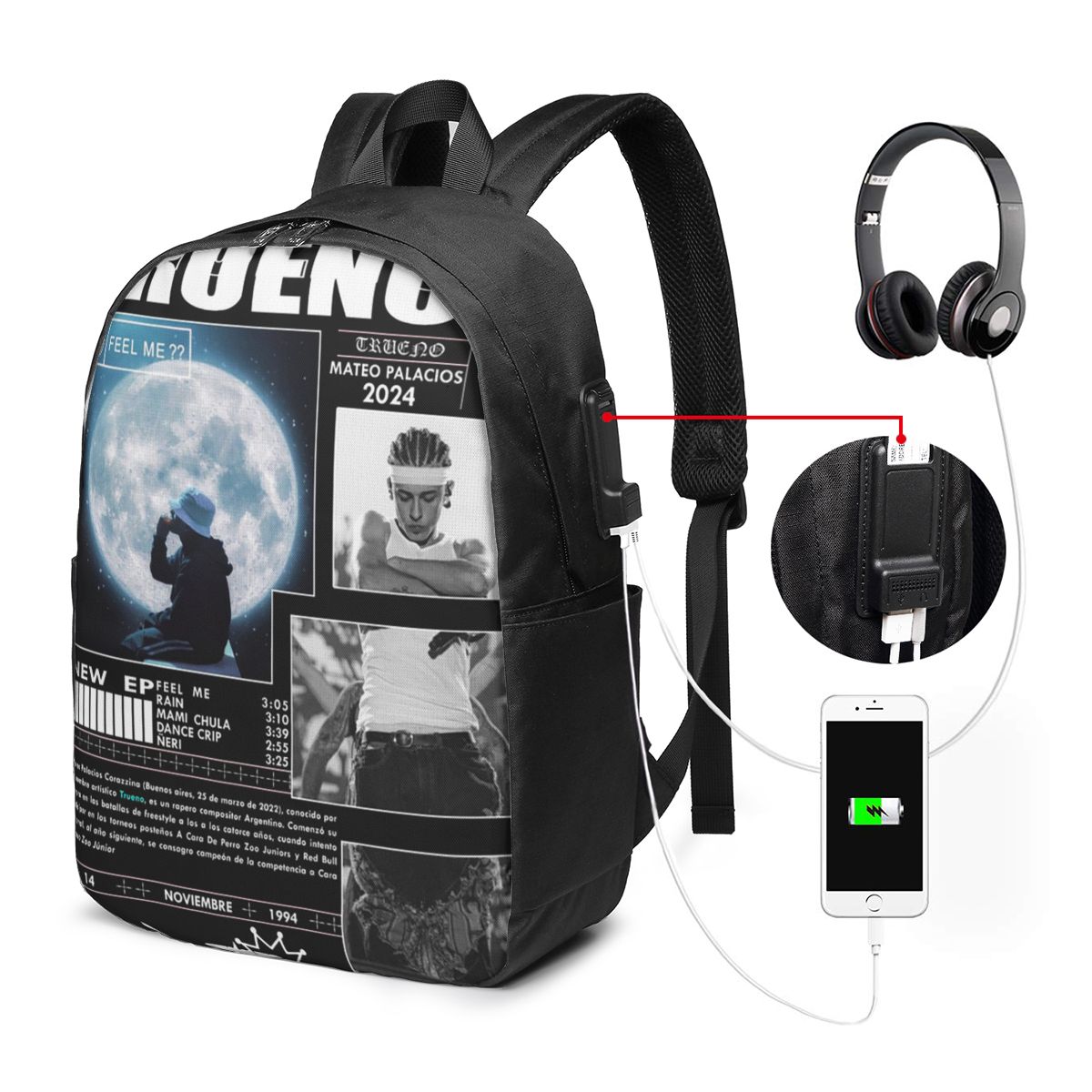 Funny Trueno Hip Hop Rapper Ba - đánh giá và giá Women'S Bag