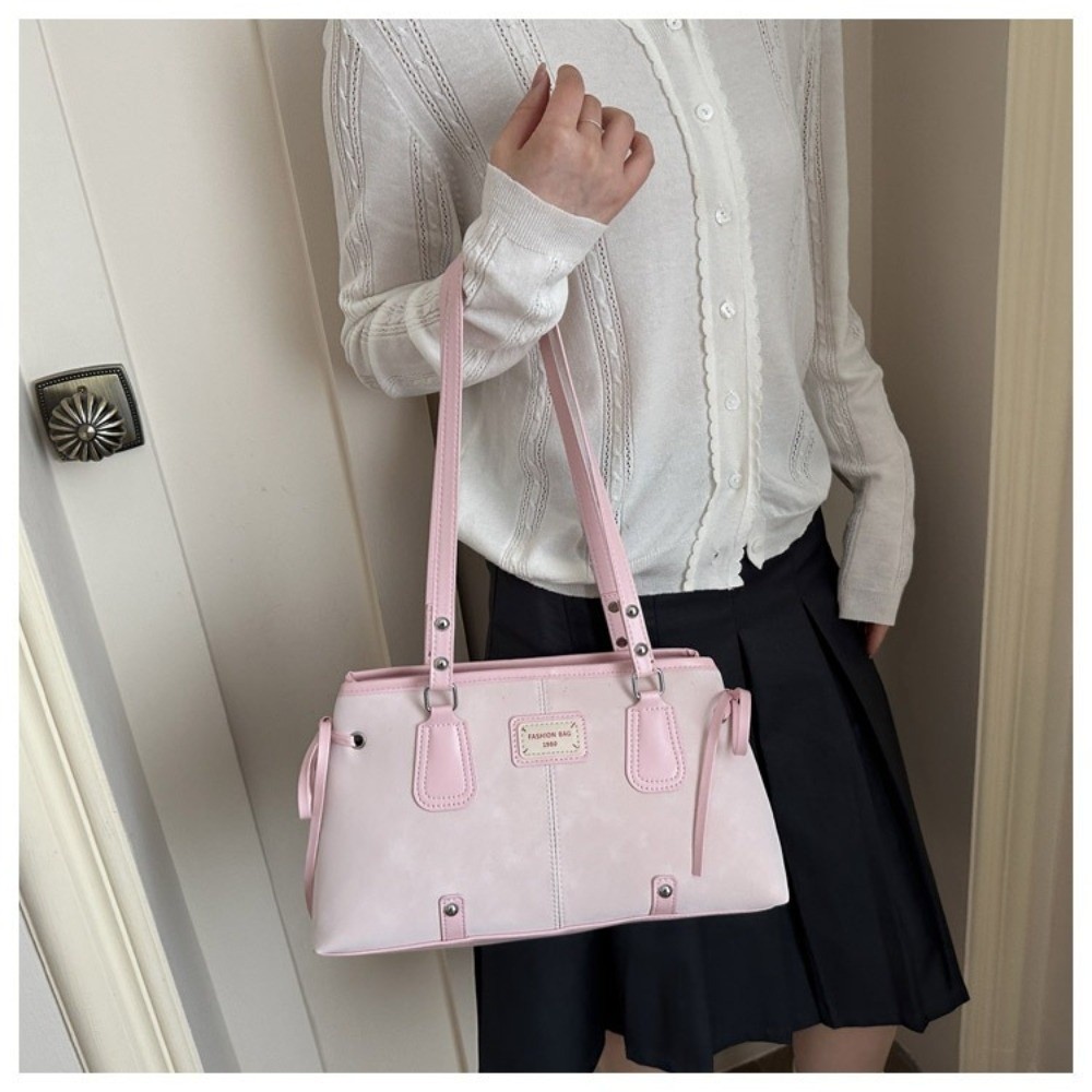 Korean Style Faux Leather Tote - đánh giá và giá Top Handle Structured