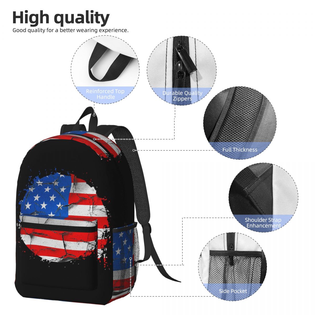 USA America American Flag Back - đánh giá và giá Women Bags Usa