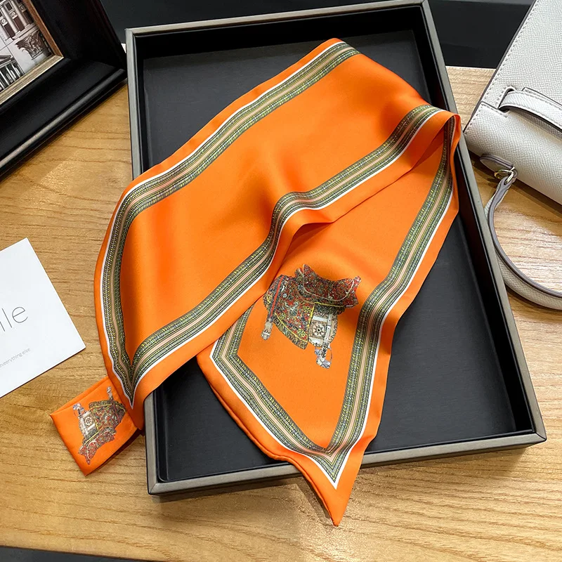 Retro Print Skinny Silk Scarfs - đánh giá và giá Women Bags Office