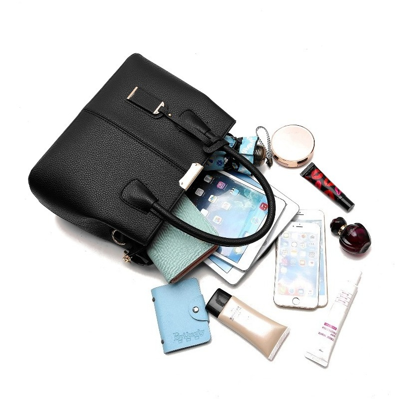 PU Leather Top-Handle Bag Stru - đánh giá và giá Top Handle Structured