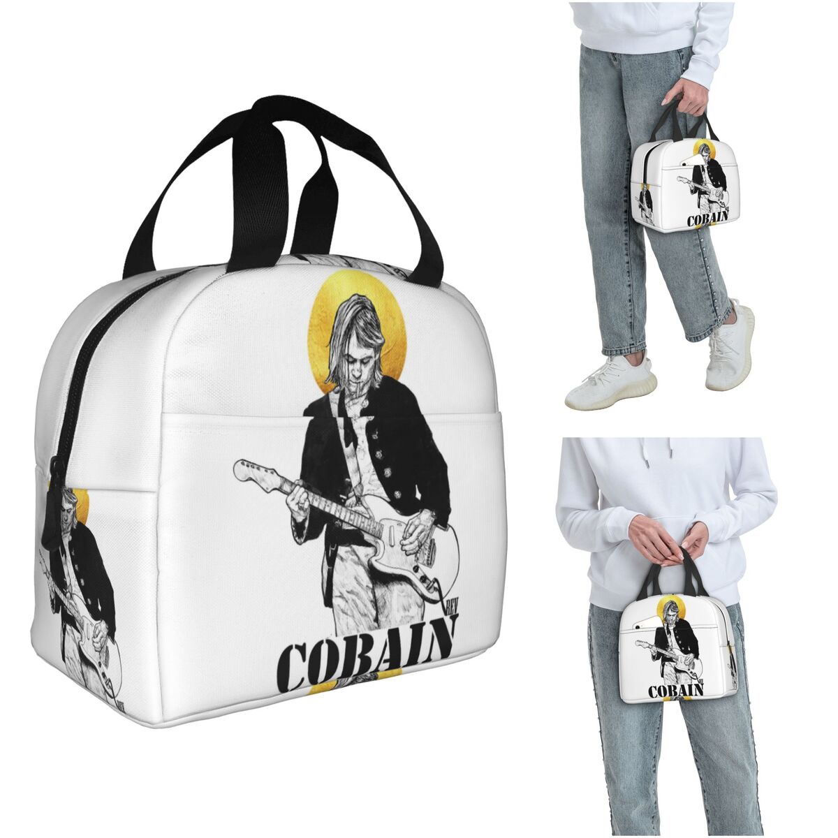 Kurt Cobain Insulated Lunch Ba - đánh giá và giá Women Bags Kurt