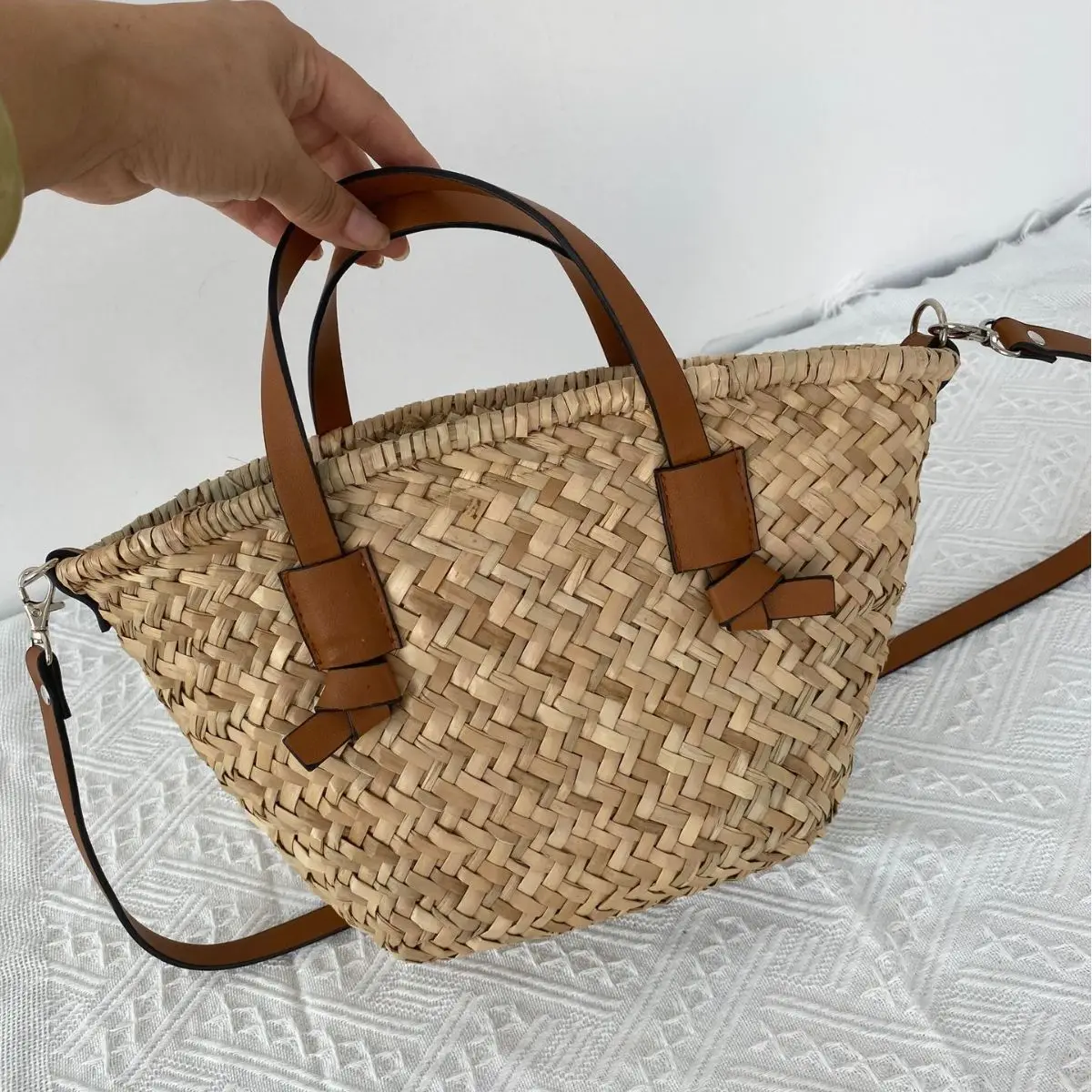 Bohemian Straw Basket Bag Hand - đánh giá và giá Basket Bag Wicker