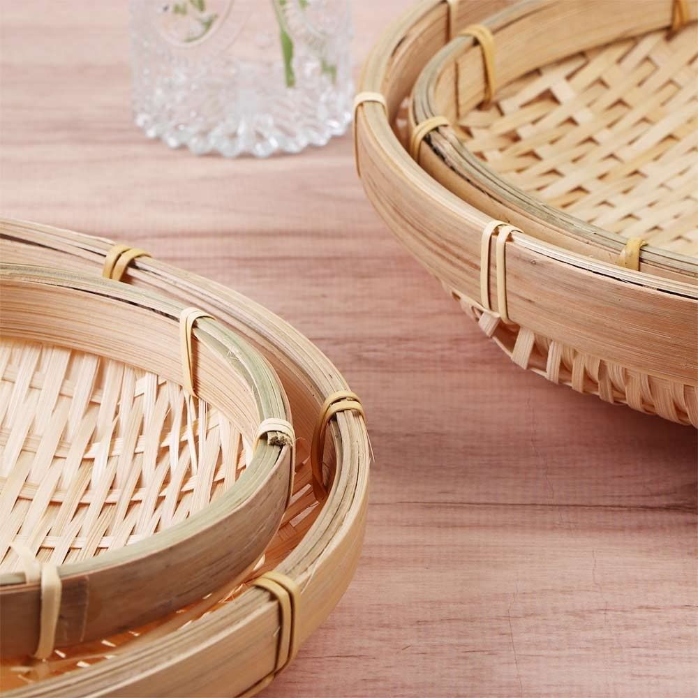 Handmade Woven Bamboo Tray Bam - đánh giá và giá Basket Bag Wicker