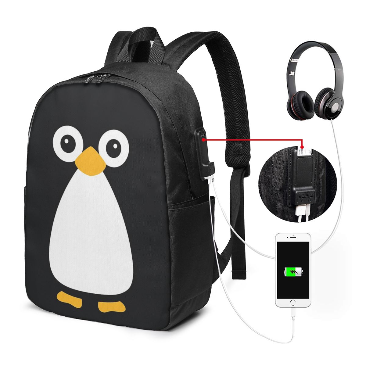 Cute Vector Penguin Backpack T - đánh giá và giá Women'S Bag