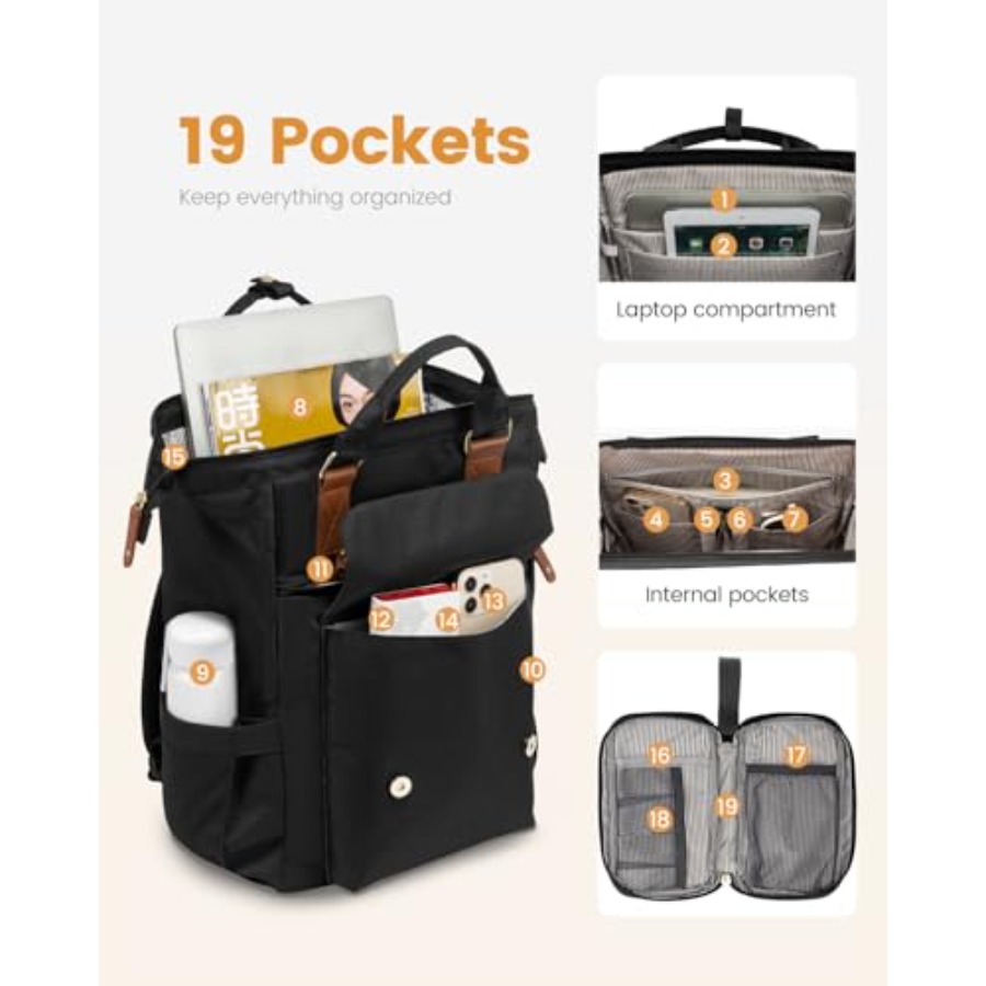 Laptop Backpack for Women, Tea - đánh giá và giá Women Bags Waterproof