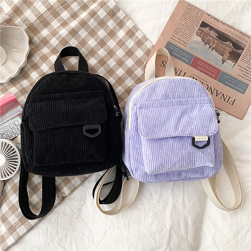 Solid Color Mini Backpack Cord - đánh giá và giá Mini Backpack Women