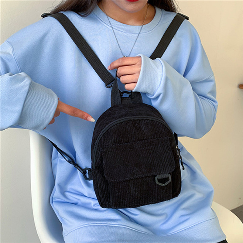 Solid Color Mini Backpack Cord - đánh giá và giá Mini Backpack Women